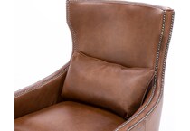 hickory heritage brown swivel chair   