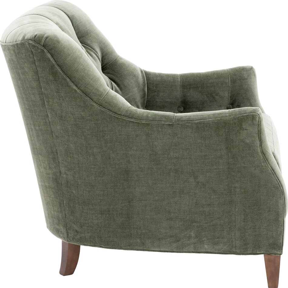 hickory heritage green accent chair z  