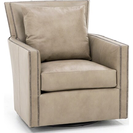 Mitzi Leather Swivel Chair