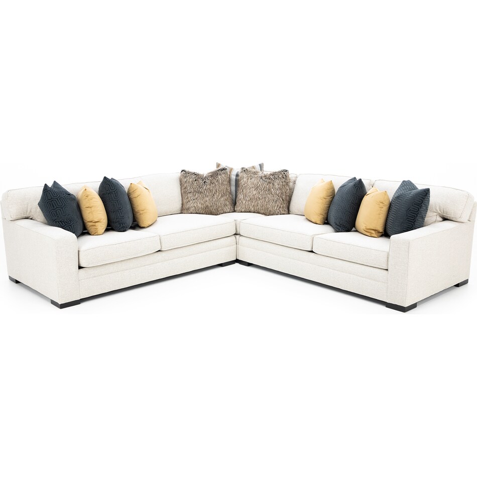 hickory heritage white sta fab sectional pieces zpkg  
