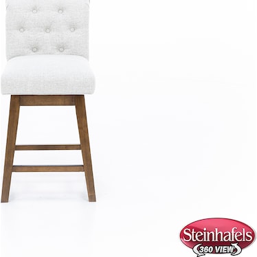 Tufted 25.5" Swivel Counter Stool