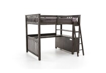 hils brown full loft bed package fpk  