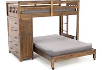 hils brown twin loft bed headboard tfl  