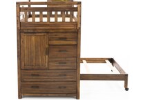 hils brown twin loft bed headboard tfl  