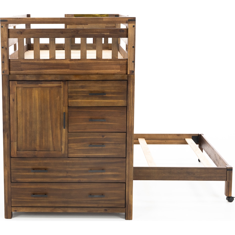 hils brown twin loft bed headboard tfl  