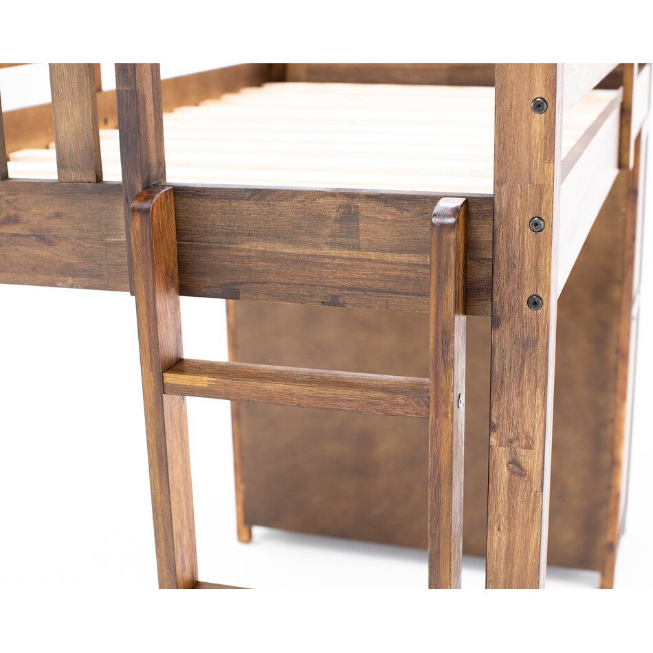hils brown twin loft bed headboard tfl  