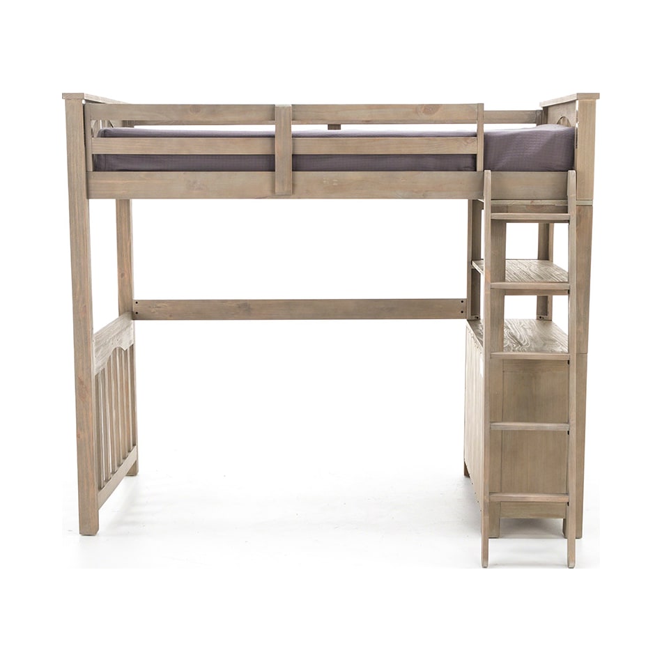 hils brown twin loft bed package tpk  