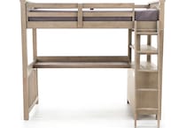 hils brown twin loft bed package tpk  
