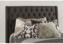 hils grey king bed headboard k  