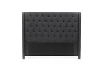 hils grey queen bed headboard q  