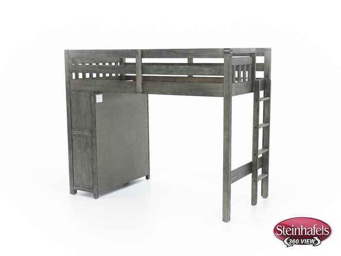 hils grey twin loft bed headboard  image tlc  