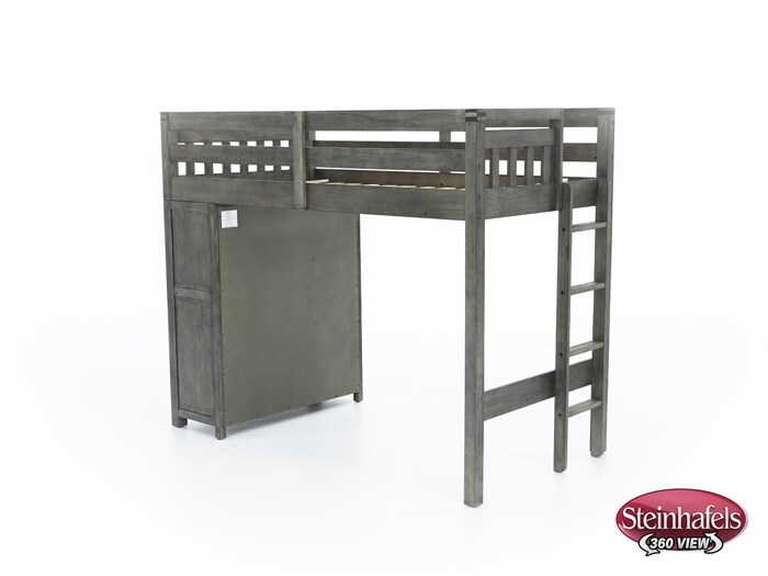 hils grey twin loft bed headboard  image tlc  