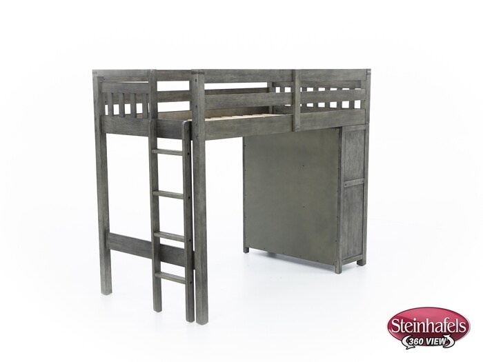 hils grey twin loft bed headboard  image tlc  