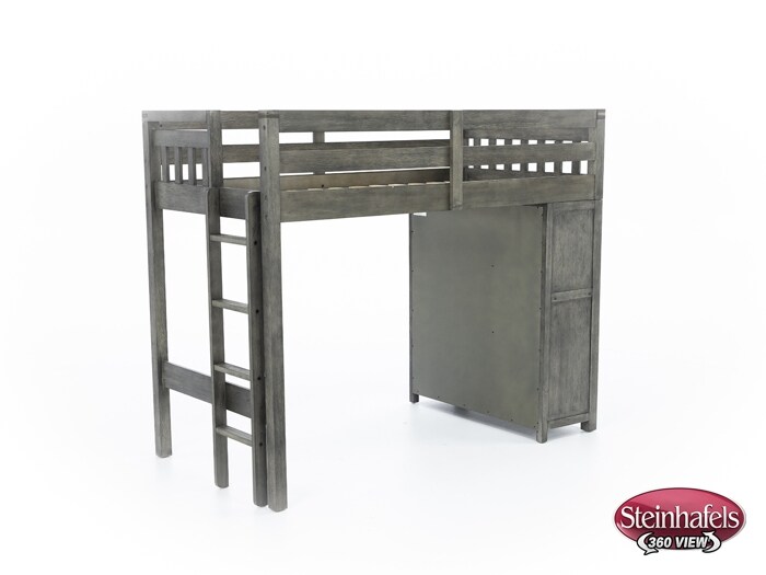 hils grey twin loft bed headboard  image tlc  