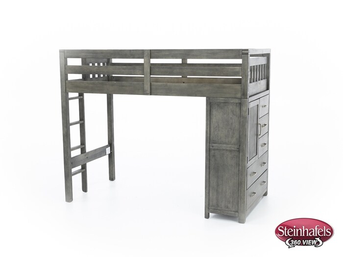 hils grey twin loft bed headboard  image tlc  