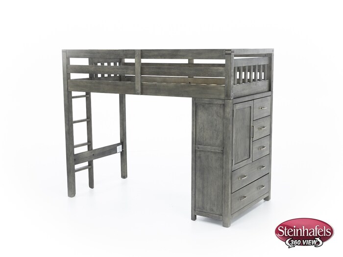 hils grey twin loft bed headboard  image tlc  