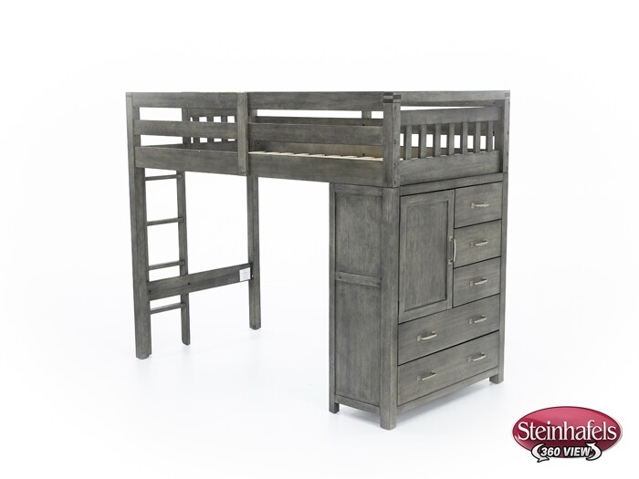 hils grey twin loft bed headboard  image tlc  