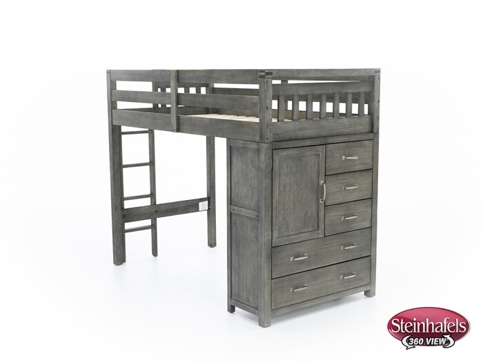 hils grey twin loft bed headboard  image tlc  
