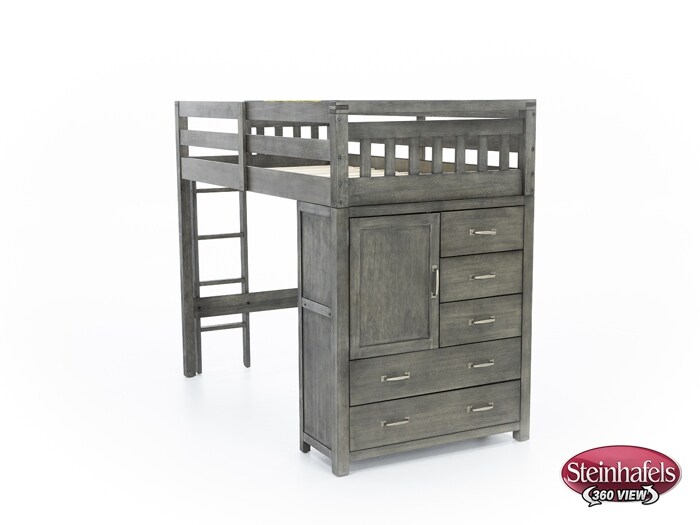 hils grey twin loft bed headboard  image tlc  