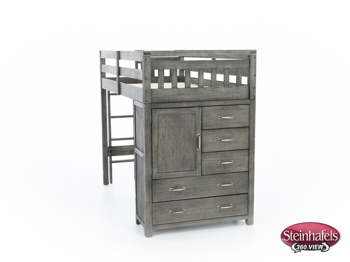 hils grey twin loft bed headboard  image tlc  