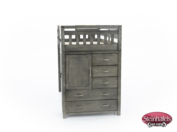 hils grey twin loft bed headboard  image tlc  