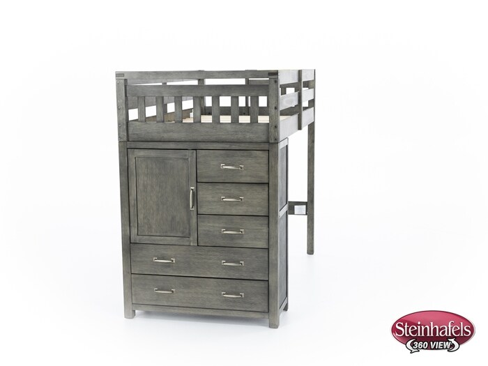 hils grey twin loft bed headboard  image tlc  
