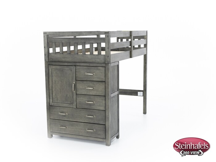 hils grey twin loft bed headboard  image tlc  