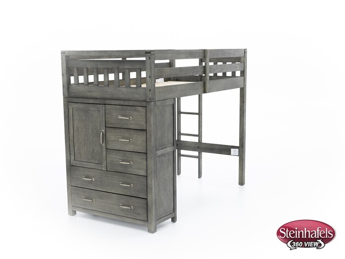 hils grey twin loft bed headboard  image tlc  
