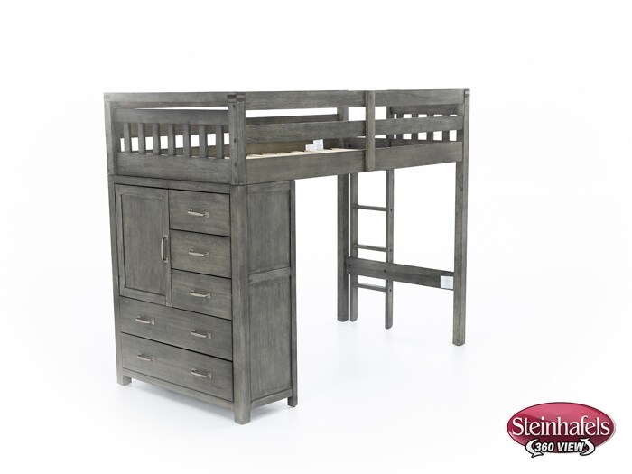 hils grey twin loft bed headboard  image tlc  