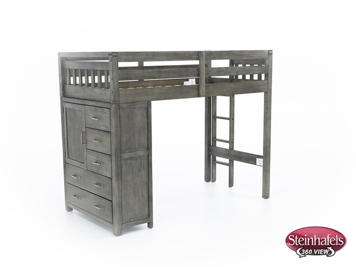 hils grey twin loft bed headboard  image tlc  