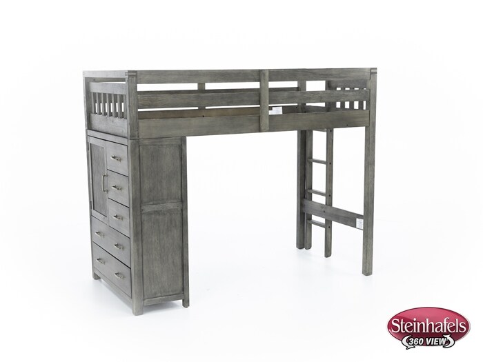 hils grey twin loft bed headboard  image tlc  