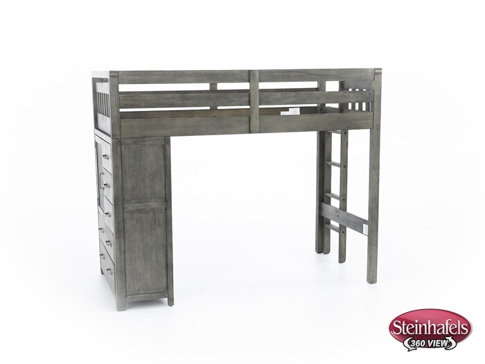 hils grey twin loft bed headboard  image tlc  