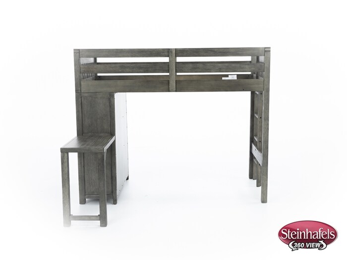 hils grey twin loft bed headboard  image ttc  