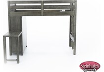 hils grey twin loft bed headboard  image ttc  