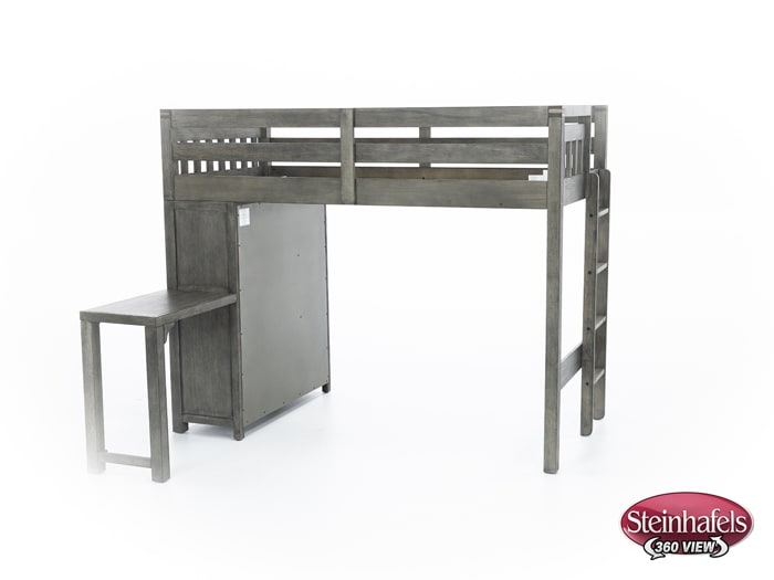 hils grey twin loft bed headboard  image ttc  
