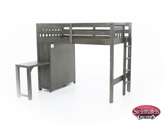 hils grey twin loft bed headboard  image ttc  