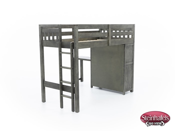hils grey twin loft bed headboard  image ttc  