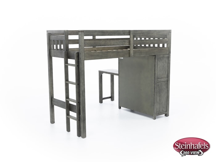 hils grey twin loft bed headboard  image ttc  