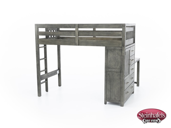 hils grey twin loft bed headboard  image ttc  