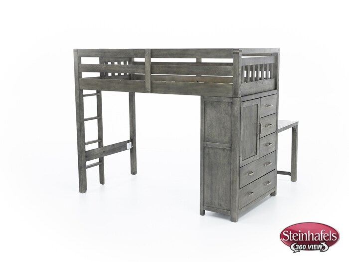 hils grey twin loft bed headboard  image ttc  