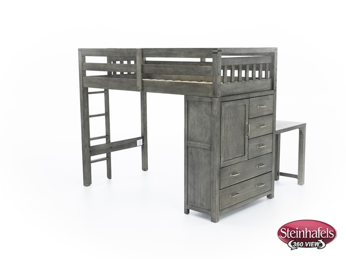 hils grey twin loft bed headboard  image ttc  