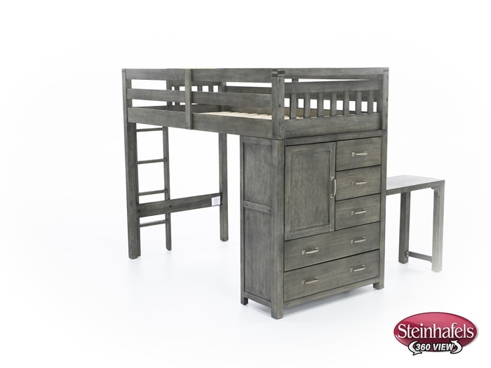 hils grey twin loft bed headboard  image ttc  