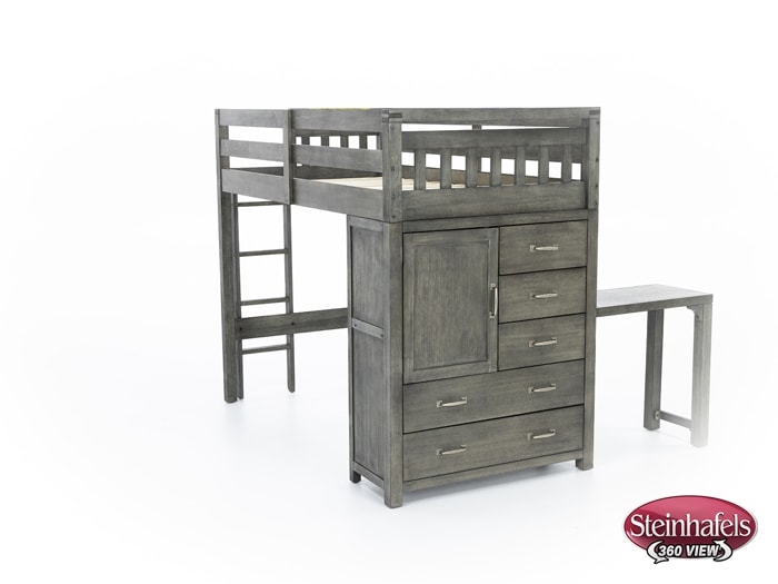 hils grey twin loft bed headboard  image ttc  