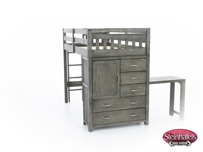 hils grey twin loft bed headboard  image ttc  