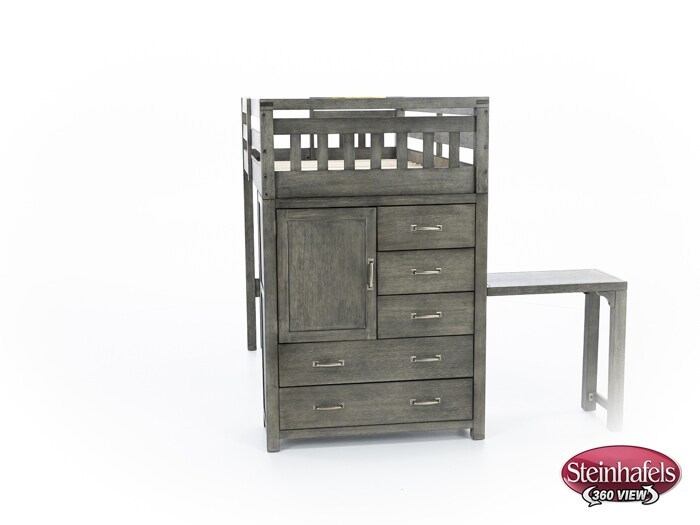 hils grey twin loft bed headboard  image ttc  