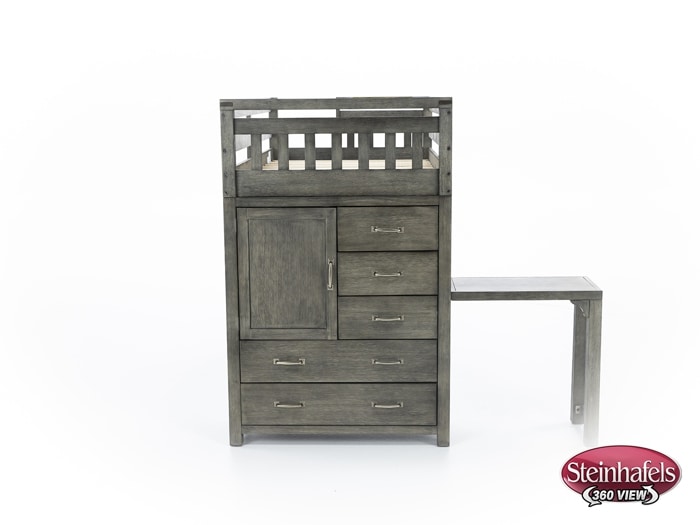 hils grey twin loft bed headboard  image ttc  