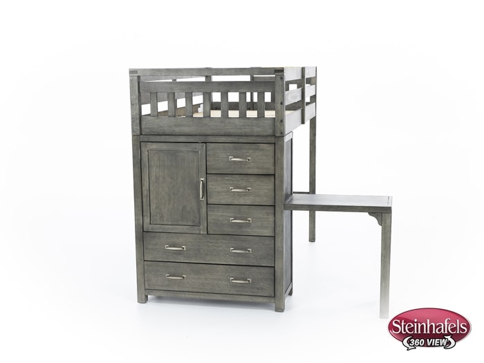 hils grey twin loft bed headboard  image ttc  
