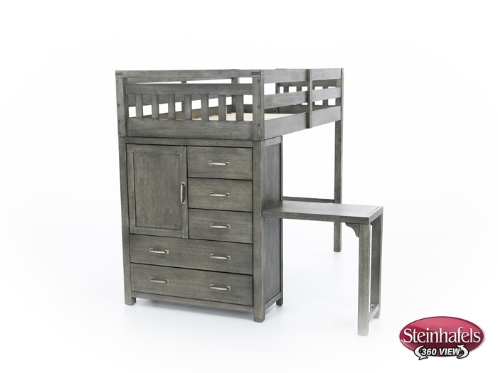hils grey twin loft bed headboard  image ttc  