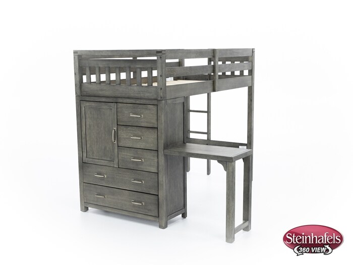 hils grey twin loft bed headboard  image ttc  