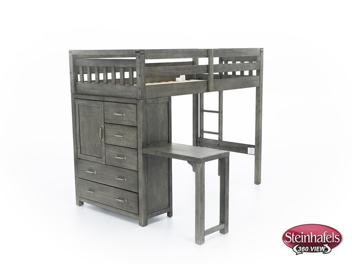 hils grey twin loft bed headboard  image ttc  